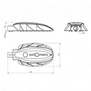 Консольный светодиодный светильник Diora Skat 200